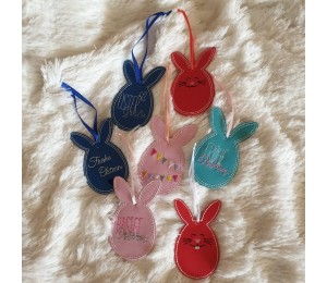 Stickdatei ITH - Anhänger Hasen Eier Ostern